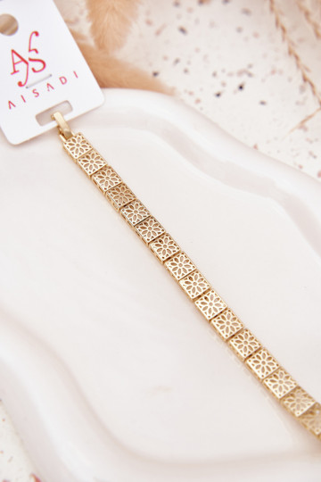 Un braccialetto Femminile Realizzato in acciaio chirurgico colore dorato 2