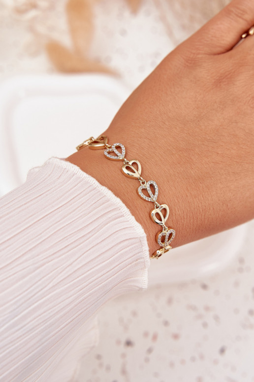 Un braccialetto Realizzato in acciaio chirurgico con gli occhi scintillanti colore dorato