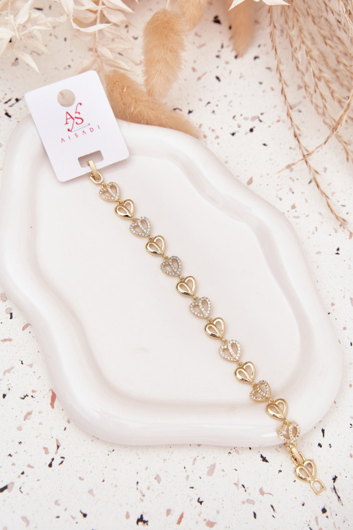 Un braccialetto Realizzato in acciaio chirurgico con gli occhi scintillanti colore dorato