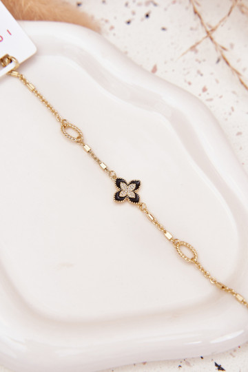 Un braccialettoKoniczynką Stal Chirurgiczna colore dorato 2