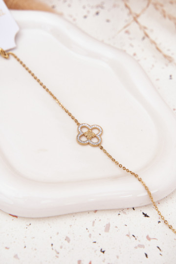 Un braccialetto Femminile Realizzato in acciaio chirurgico colore dorato 2