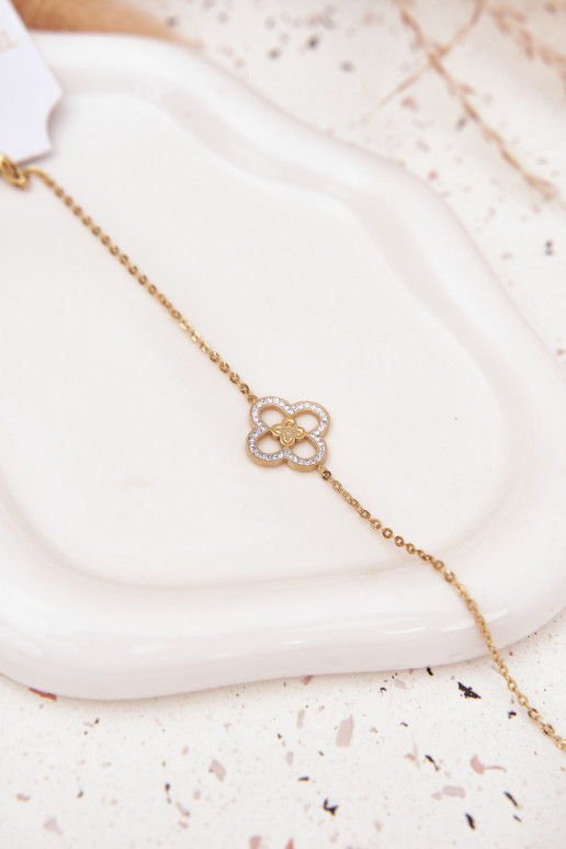 Un braccialetto Femminile Realizzato in acciaio chirurgico colore dorato