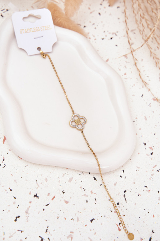 Un braccialetto Femminile Realizzato in acciaio chirurgico colore dorato