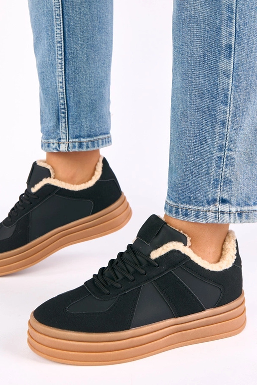 Scarpe sportive nere foderate in...