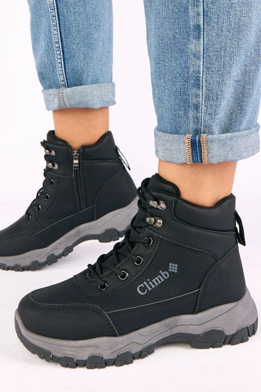 Stivali neri con plateau Louie