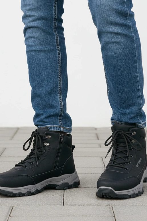 Stivali neri da uomo foderati con...