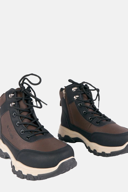 Stivali marroni da uomo foderati con...