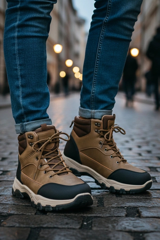 Stivali beige scuro da uomo Ryan