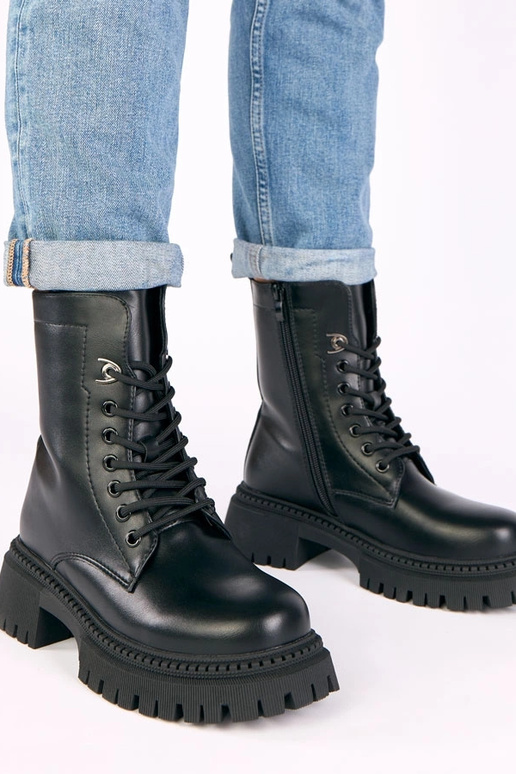 Stivali classici neri con plateau Kalle