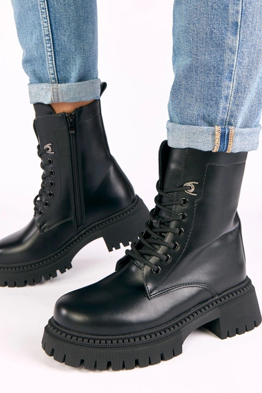 Stivali classici neri con plateau Kalle