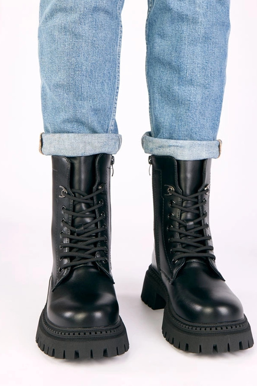 Stivali classici neri con plateau Kalle