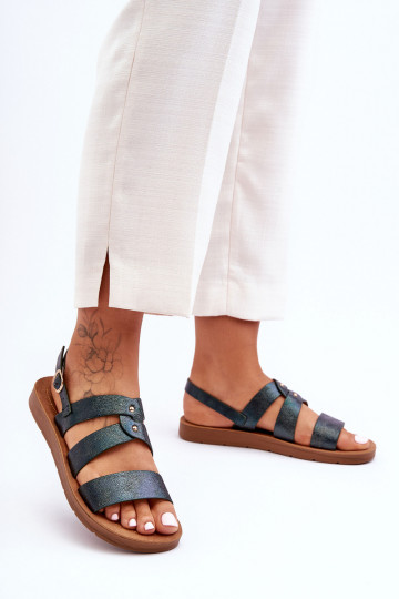 con lucentezza Sandali da donna colore kaki Catalia 2