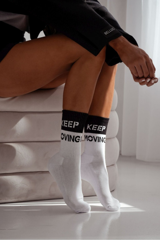 Calzini Femminile Keep Moving Colore bianco