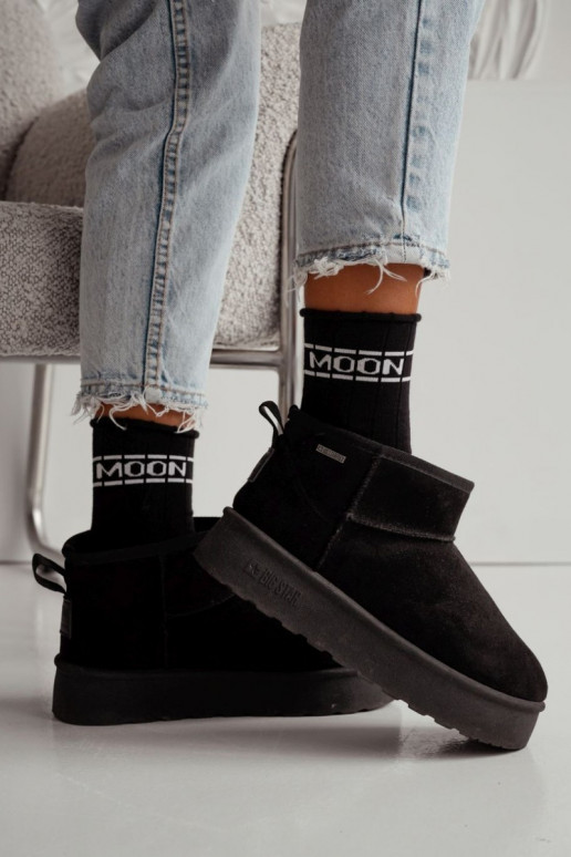 Calzini Femminile Półfrotte UNIQUE Nessuna pressione MOON colore nero