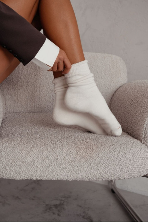 Calzini Femminile Nessuna pressione Frotte colore avorio