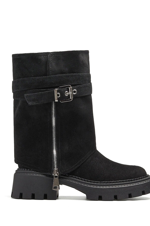 Stivaletti neri con gambale...