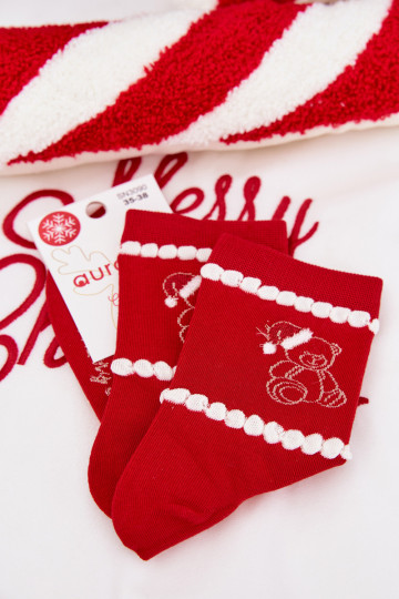Calzini Femminile Abilitatotale Orsi di peluche Nella copertina Babbo Abilitatotalea colore rosso 2
