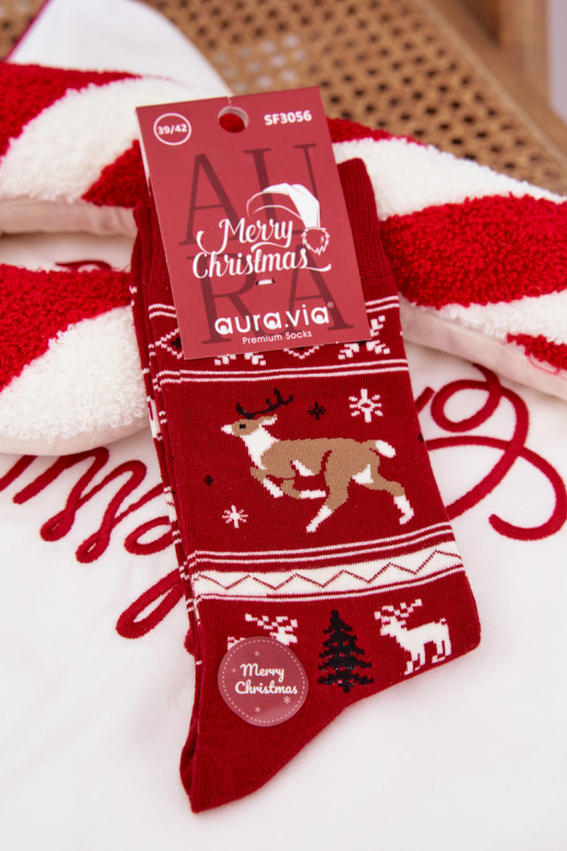 Skarpety Deveschio Abilitatotale Biegnący Renna colore rosso