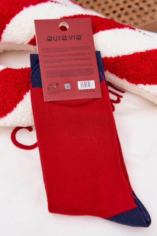 Skarpety Deveschio Abilitatotale Babbo Abilitatotale IN Okularach rosso-blu scuro