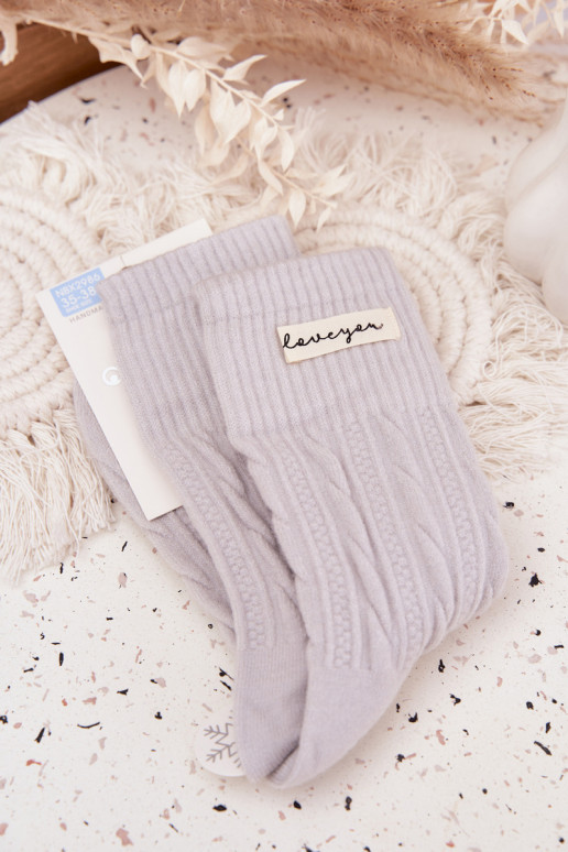 Caldo Calzini Femminile Con Vilnius colore grigio