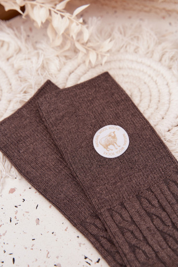 Długie INełniane Calzini Femminile colore grigio