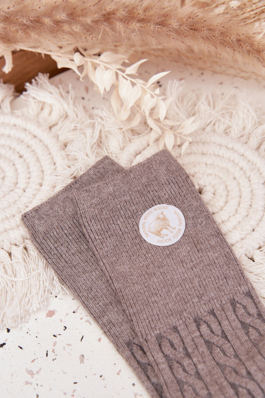 Długie INełniane Calzini Femminile colore grigio