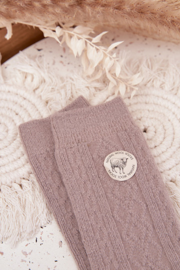 Calze in lana da donna, color grigio