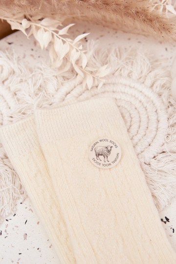 Calzini Femminile INełniane colore avorio