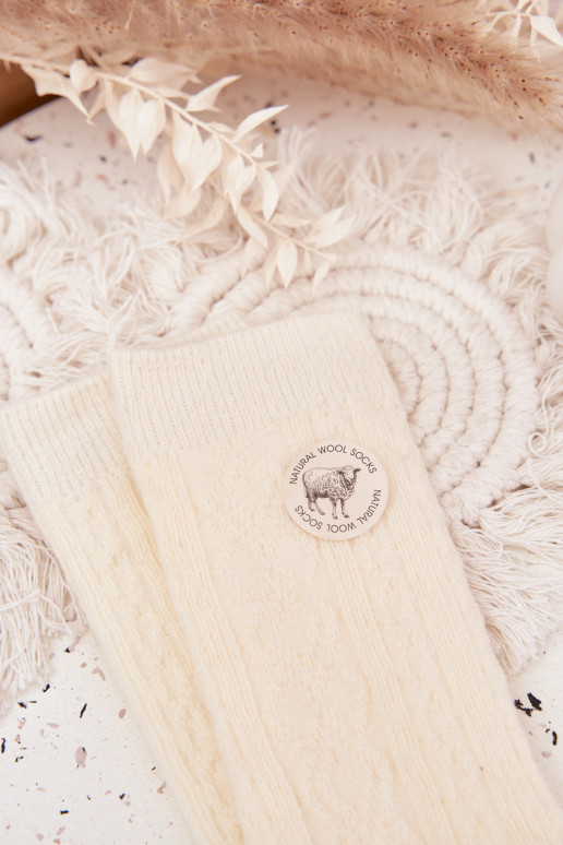Calzini Femminile INełniane colore avorio