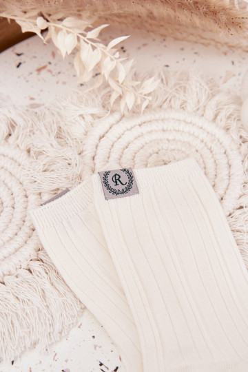 Calzini di cotone con strisce Femminile colore avorio