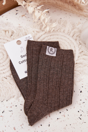 Calzini di cotone con strisce Femminile colore grigio 2