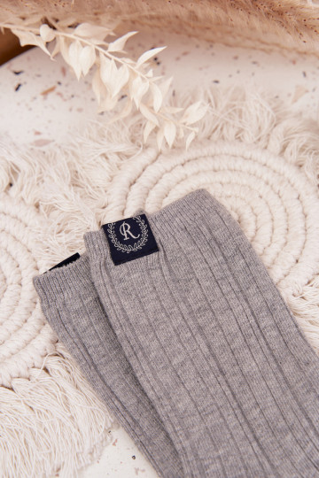 Calze da donna in cotone a righe color grigio