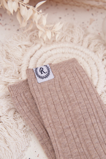 Calzini di cotone con strisce Femminile beige