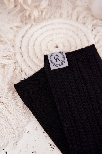 Calzini di cotone con strisce Femminile colore nero