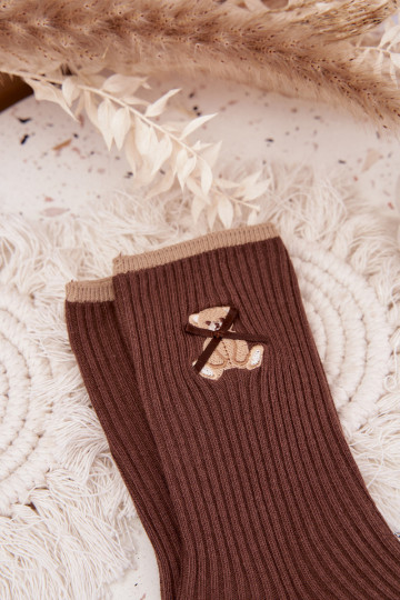Calzini di cotone con strisce Con Orso CzekoladoAe