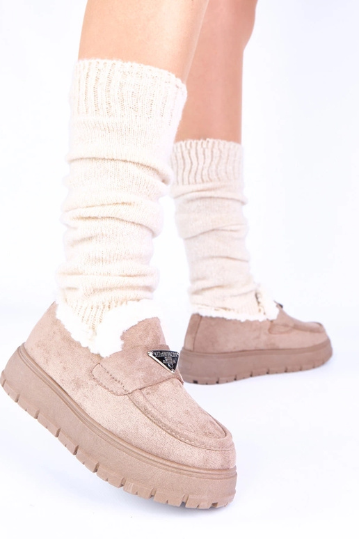 Mocassini color sabbia scuro con...