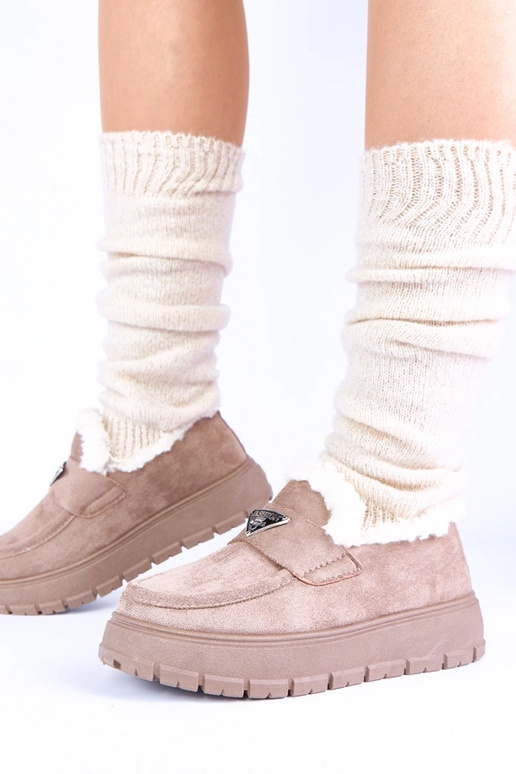 Mocassini color sabbia scuro con...