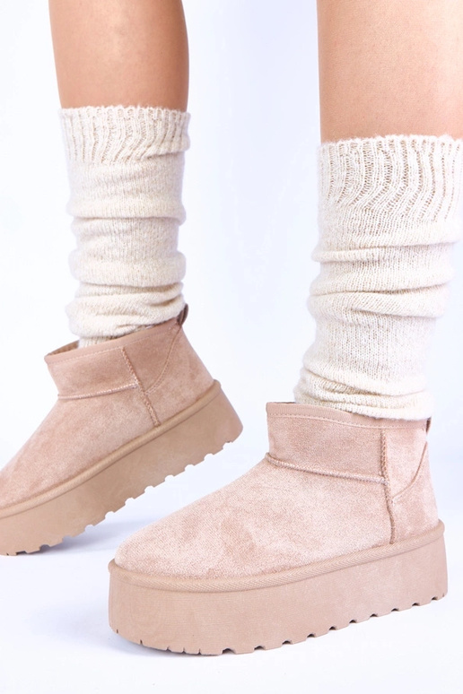 Stivali da neve color sabbia con...