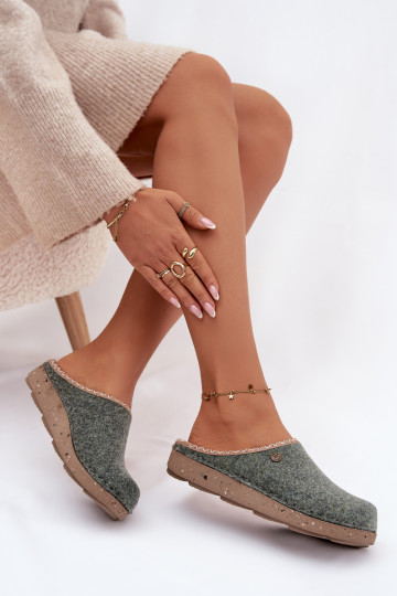 scarpe fatti in casa Pantofole Femminile Inblu ED000031 colore verde