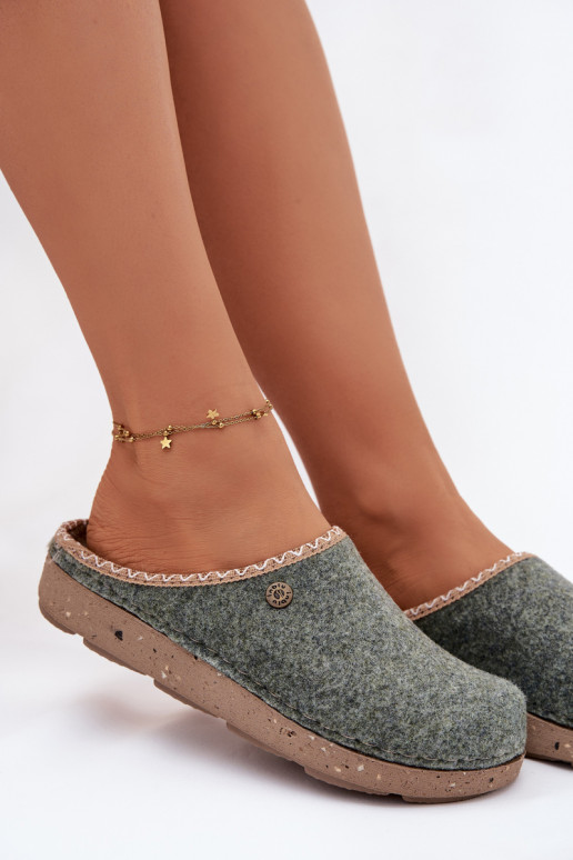 scarpe fatti in casa Pantofole Femminile Inblu ED000031 colore verde