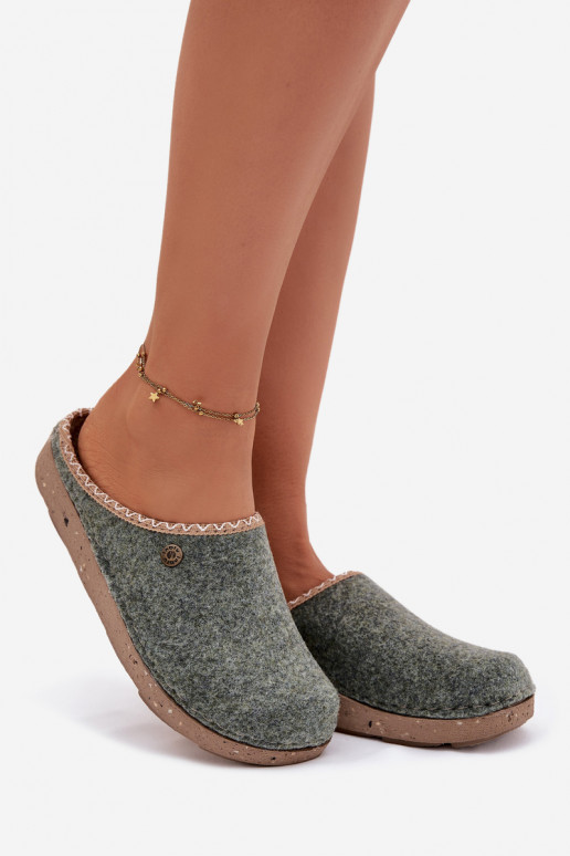 scarpe fatti in casa Pantofole Femminile Inblu ED000031 colore verde