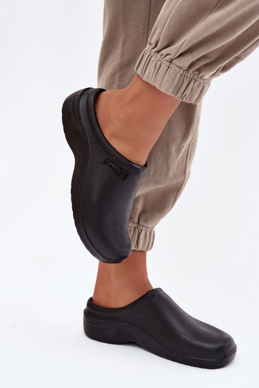 Pantofole leggere Pantofole Zoccoli Femminile colore nero Parissa