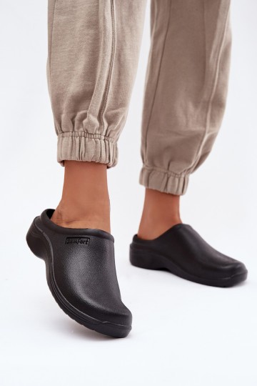Pantofole leggere Pantofole Zoccoli Femminile colore nero Parissa 2