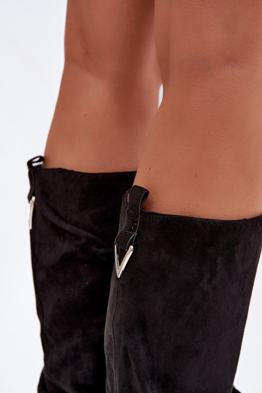 Stivali caldi Un modello convincente Con top arricciato colore nero Ilvessa