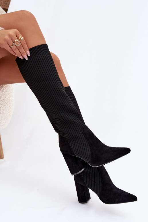 stivali da donna con i tacchi colore nero Yserine