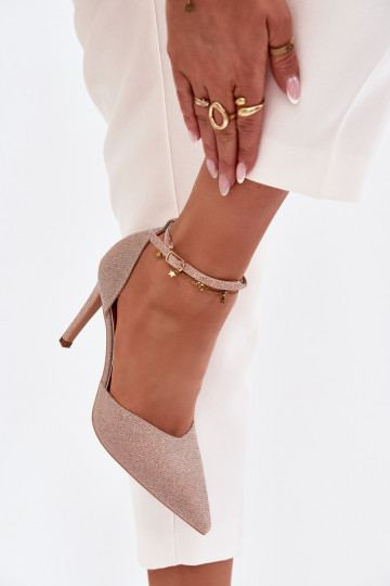 Scarpe lucide con i tacchi alti con cinghie Szampańskie Joranne 2