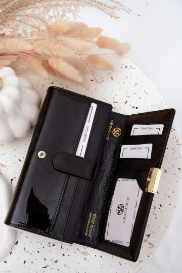 laccato Portafoglio da donnaDrobinkami colore nero Selavie 2