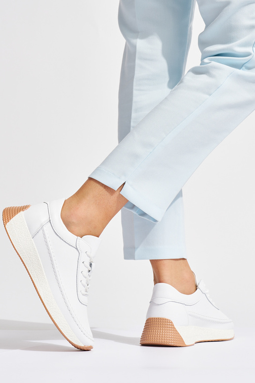 Femminile pelle Colore bianco scarpe sportive