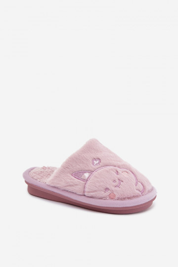 Pantofole viola per bambino con pelliccia Norene