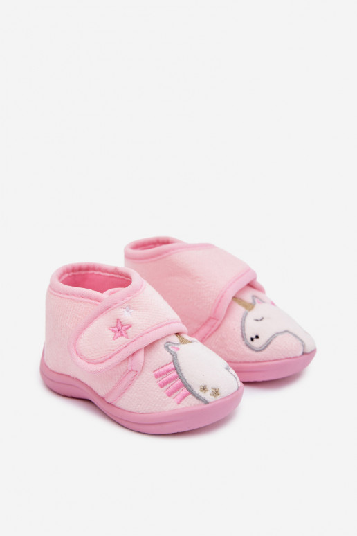 Pantofole Infantile con chiusure adesive colore rosa Jeselle